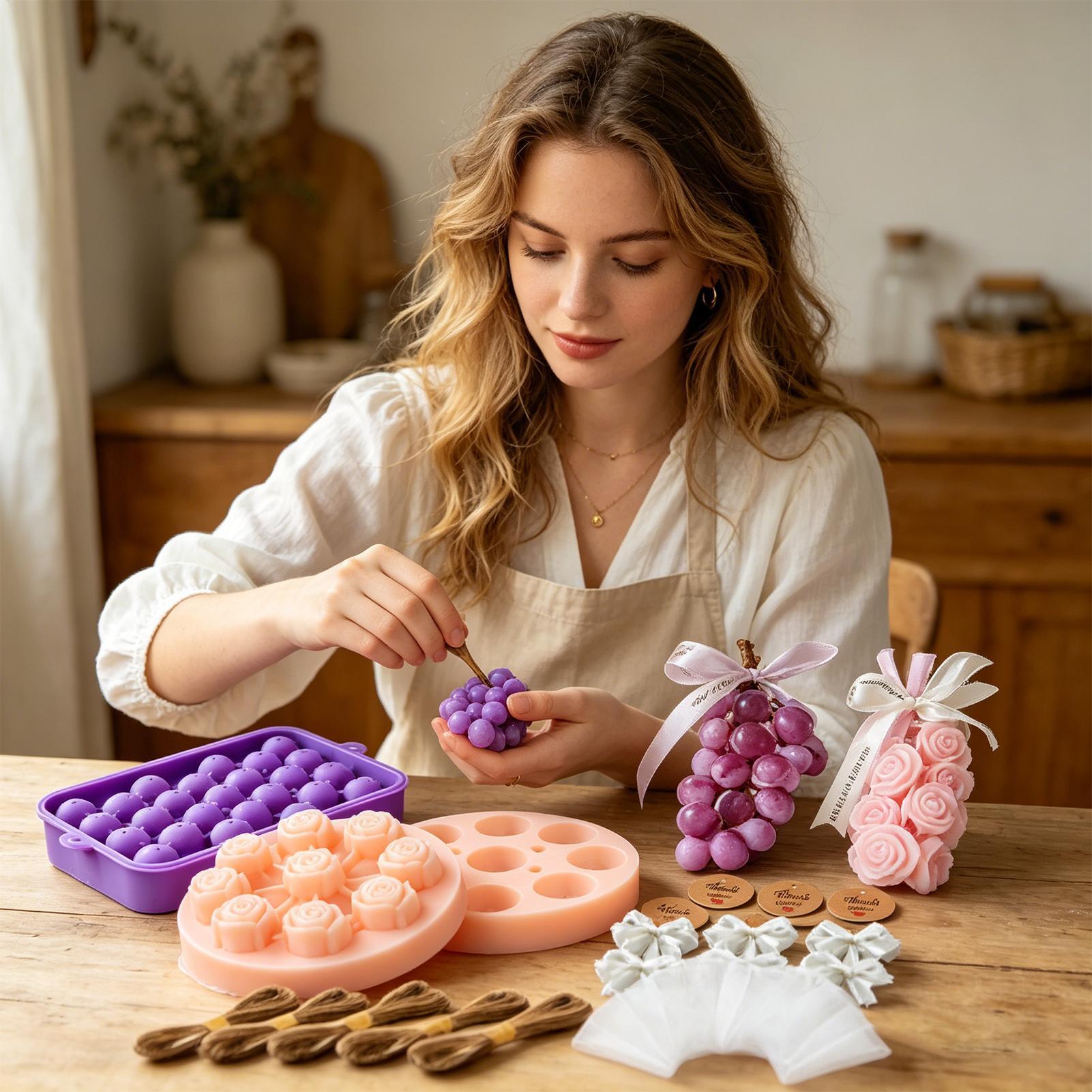 طقم صنع الصابون بنفسك، قوالب ش - مراجعة Soap Making Kit For Adults وسعره
